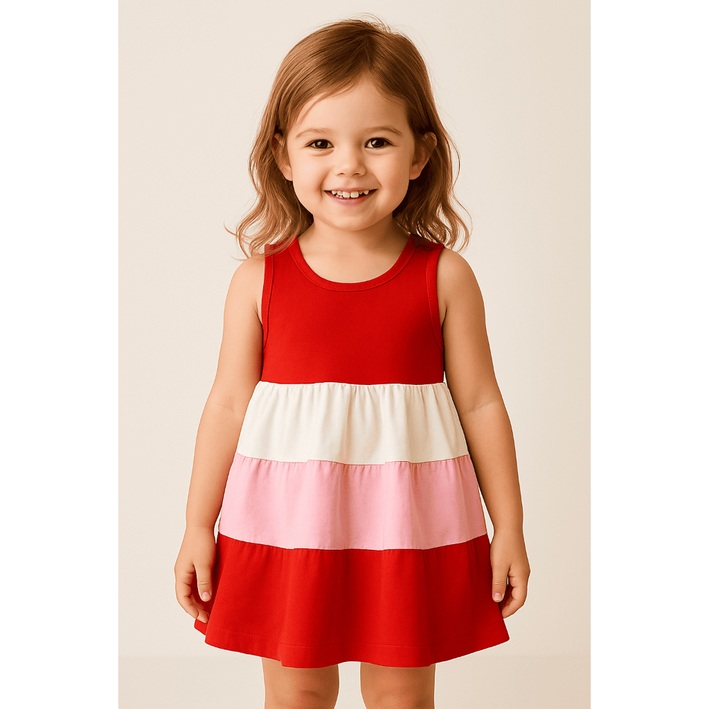 Vestido Infantil Menina Três Marias Bebê Roupa Infantil 100% Algodão Macio e Confortável
