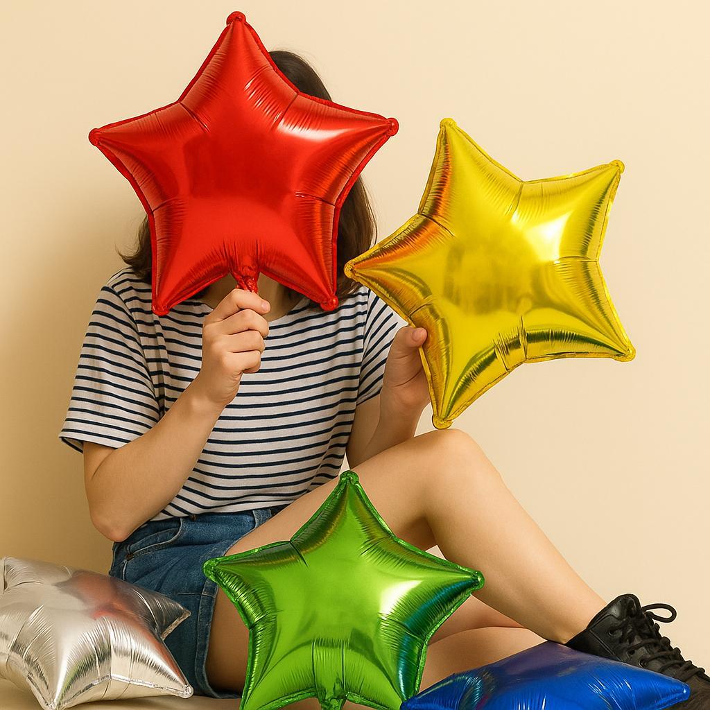 1/2/4 Balões Estrela Metalizado 45cm em Oferta na Shopee