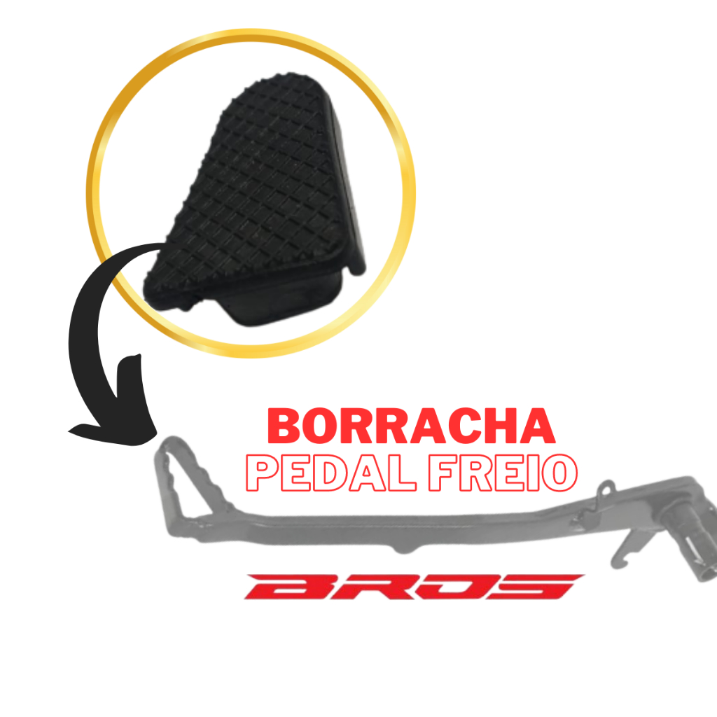 Borracha Pedal Freio Bros 125/150/160 XRE 190 XRE 300 em Oferta na Shopee