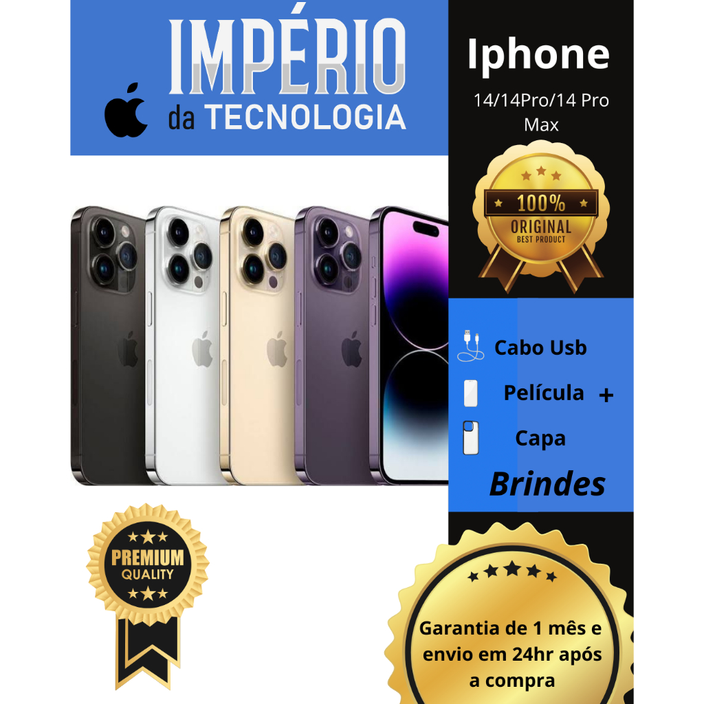 Celular Iphone 14/ 14 Pro/ 14 Pro Max 100% Original Com Garantia