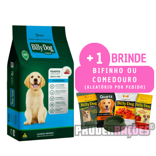 Ração Para Cachorro Filhote Billy Dog Ossinho Todas as Raças Carne e Leite (OFERTA RELÁMPAGO)