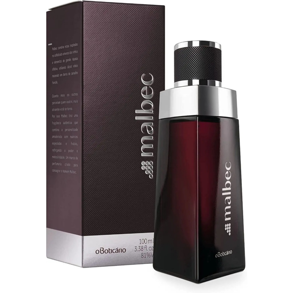 Malbec Desodorante Colônia 100ml - Perfume mais vendido - Clássico Amadeirado - o Boticário
