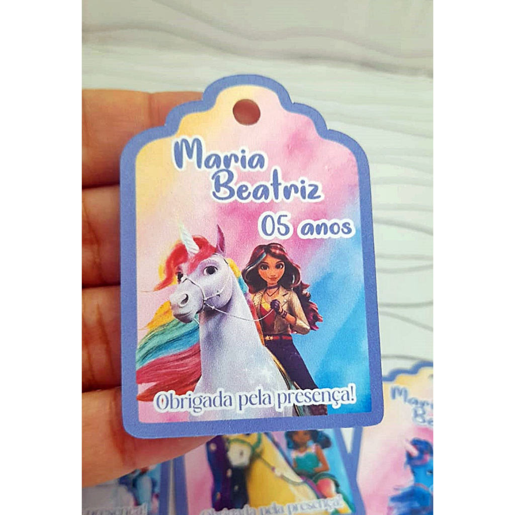 kit Tag personalizada ACADEMIA UNICÓRNIO - aplique tag personalizada para lembrancinhas e sacolinhas