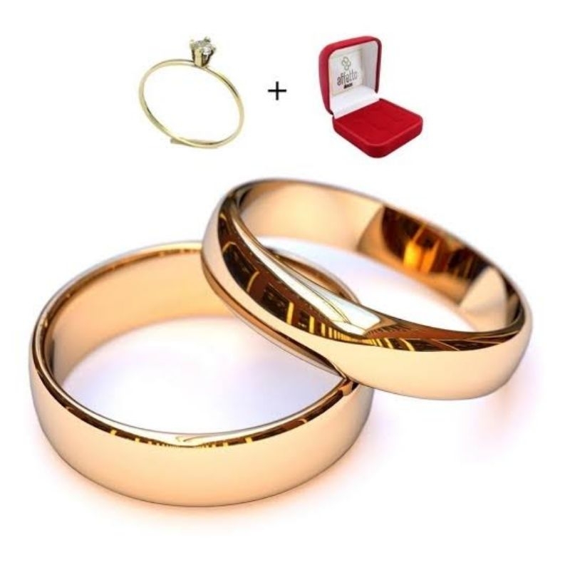 Par Alianças Ouro 18k em Tungstênio + Solitário | Presente Namorados