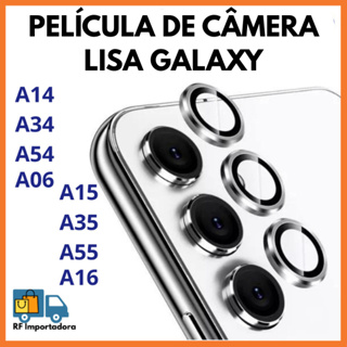 Kit Lente Película De Câmera Lisa Para Samsung A14 A34 A54 A15 A35 A55 A06 A16 em Oferta na Shopee