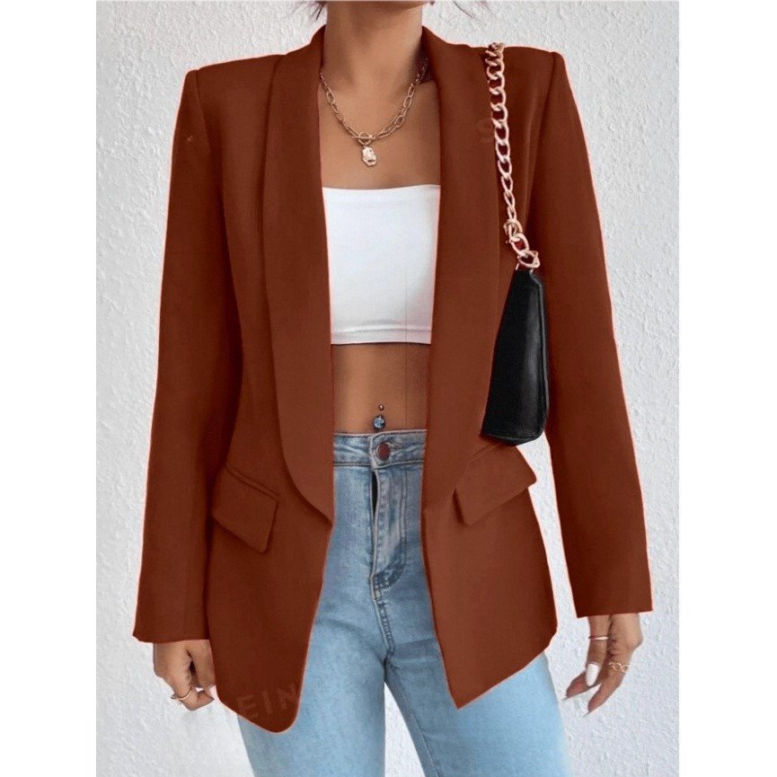Max Blazer Feminina Longo Alfataria Socia Manga Longo