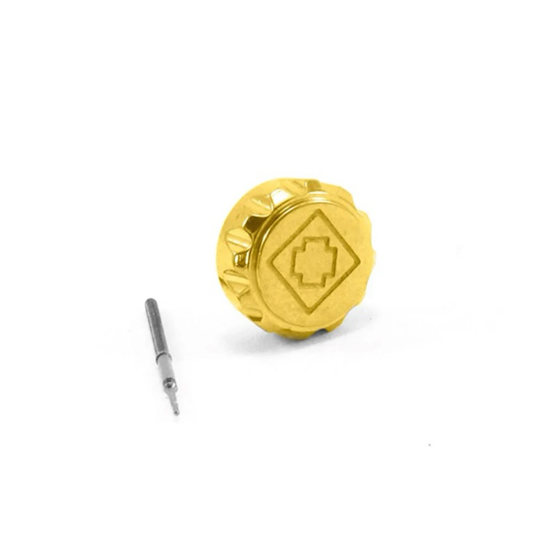 Coroa e Tige para Relógio Compatível com Invicta Pro Diver 0072 0073 0074 0075 0077 Dourado