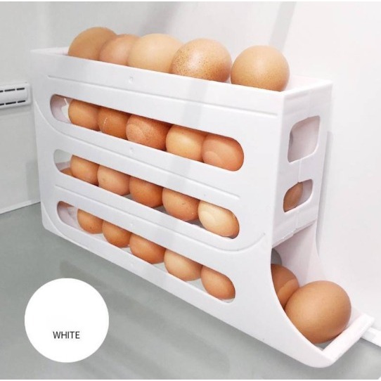 Organizador de ovos rolante com 4 espaços/andares