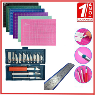 Kit Base de Corte 22x30cm, 30x45cm, 60x45cm ou 90x60cm + Estilete Precisão Cortador Manual + Régua Inox em Oferta na Shopee