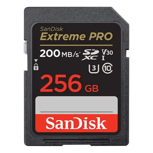 Cartão de Memória SDHC 256GB SanDisk Extreme Pro C10 200MB/s 4K Ultra Rápido