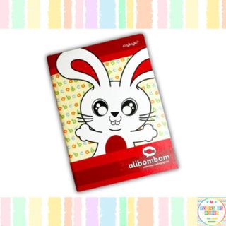 Caderno Alibombom  CAPA DURA Vermelho 123x 80 Folhas Brochurão Alfabetização Letra Cursiva