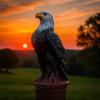 Gavião Aguia Gesso Espanta Pombo E Passarinhos Passaros Decoracao Casa Jardim Estatua Enfeite Casa Telhado Texturizado