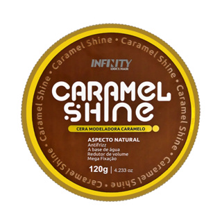 Cera Modeladora Caramel Shine 120g Infinity Alta Fixação Brilho Anti Frizz Cabelo Envio Imediato em Oferta na Shopee