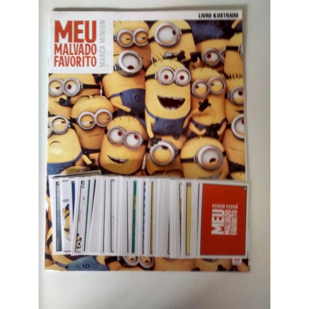 Album Meu Malvado Favorito Marca Minion vazio com 143 figurinhas para colar