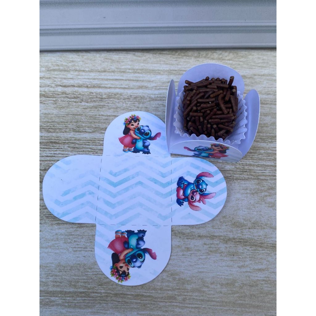 Forminha para doce brigadeiro STITCH E LILO Personalizadas festa/ Lembrancinhas para festa/Aniversário