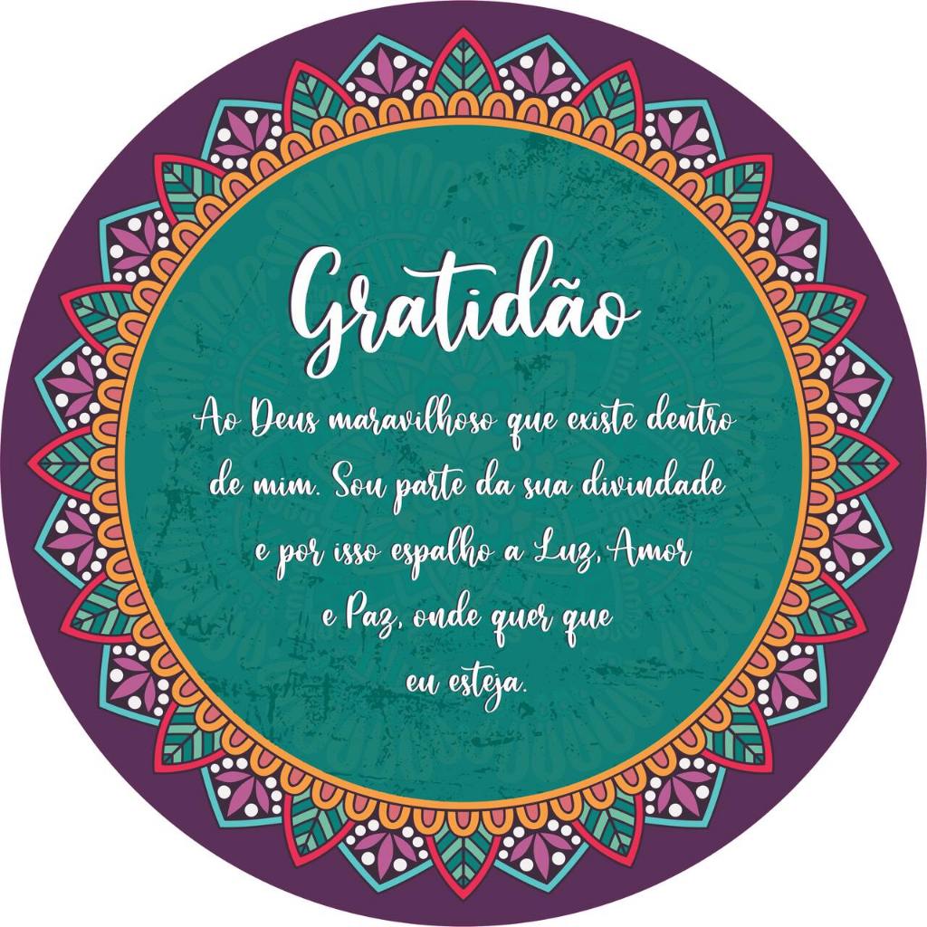Placa Decorativa Oração Gratidão em Oferta na Shopee