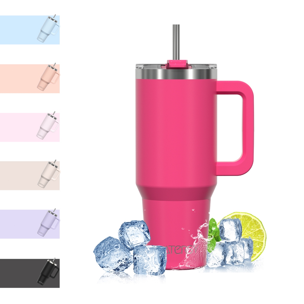 WATERSY Copo Térmico Inox Portátil 1182ml Garrafa Térmica Inoxidável com Tampa e Canudo em Oferta na Shopee