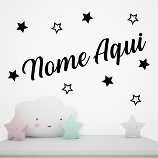 Adesivo de Parede Infantil - Nome Personalizado - Menina - Menino - Neném - Bebê - Quarto Infantil em Oferta na Shopee
