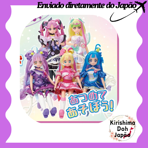 BANDAI Kimi to Idol Precure♪ Precure Style – Cure Idol / Cure Wink / Cure Kiss / Cure Kyunkyun / Cure Zukyun Boneca Figura［Enviado diretamente do Japão］