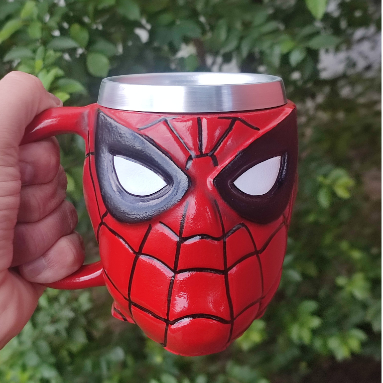 Caneca Homem Aranha 3D Spider Man Marvel de Resina Colecionável