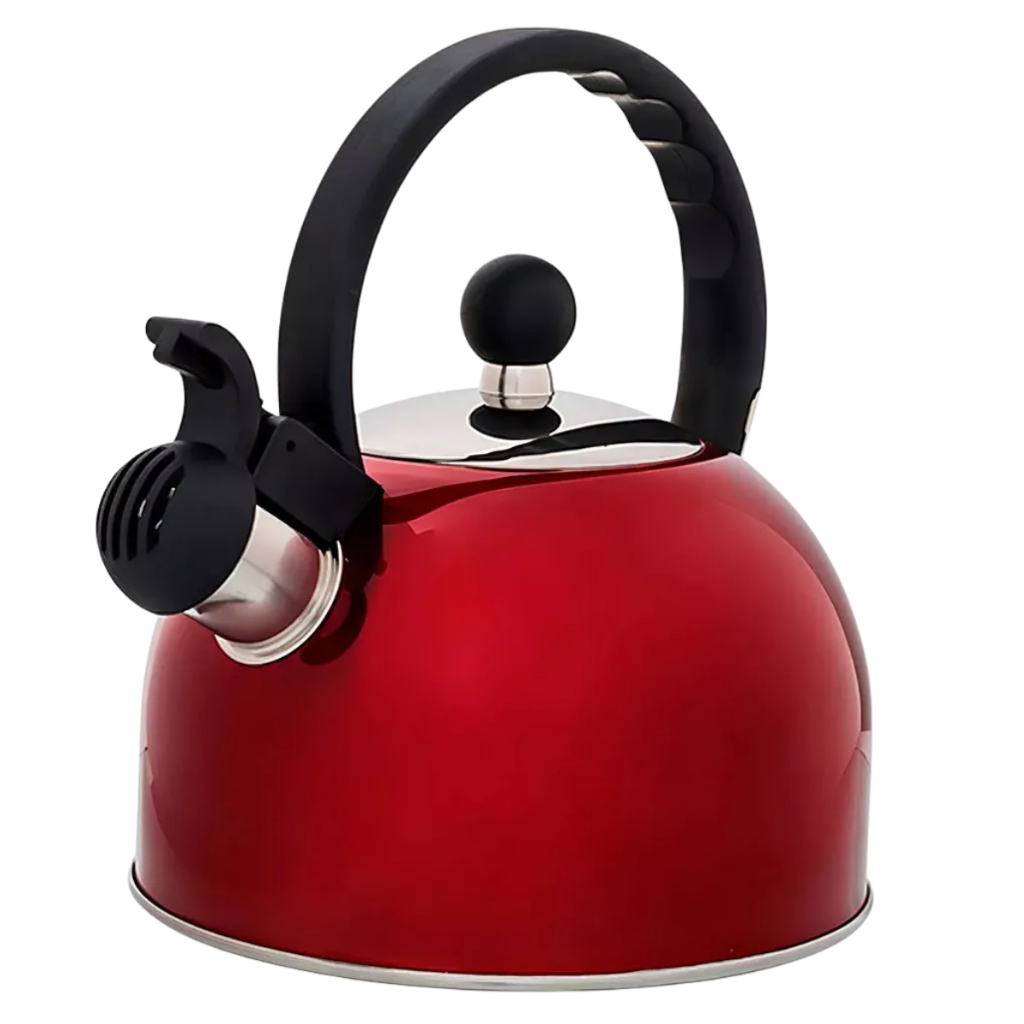 Chaleira Inox com Apito para Fogão Gás Elétrico e Indução Ferve Rápido Luxo