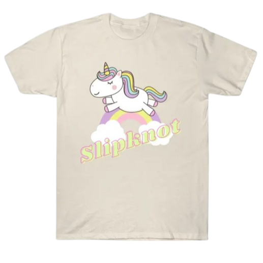 Camiseta Estampa Adulto/Infantil Lançamento Unissex Em Algodão Slipknot Unicórnio.