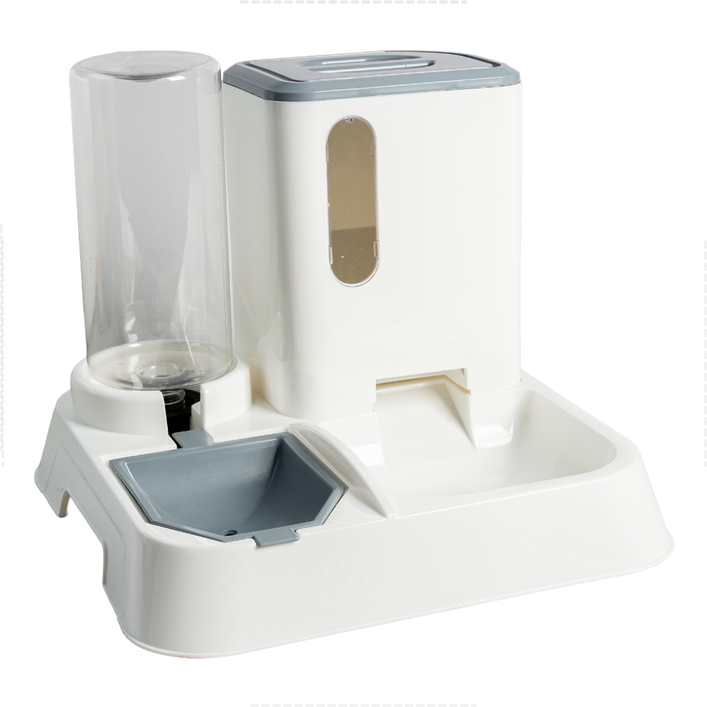 Bebedouro e Comedouro Automatico para Gatos e Cachorros Cães com Porta Ração e Agua Elevado