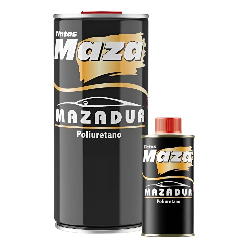 Kit Verniz PU 1500 Automotivo 900ml com Catalisador Endurecedor Maza