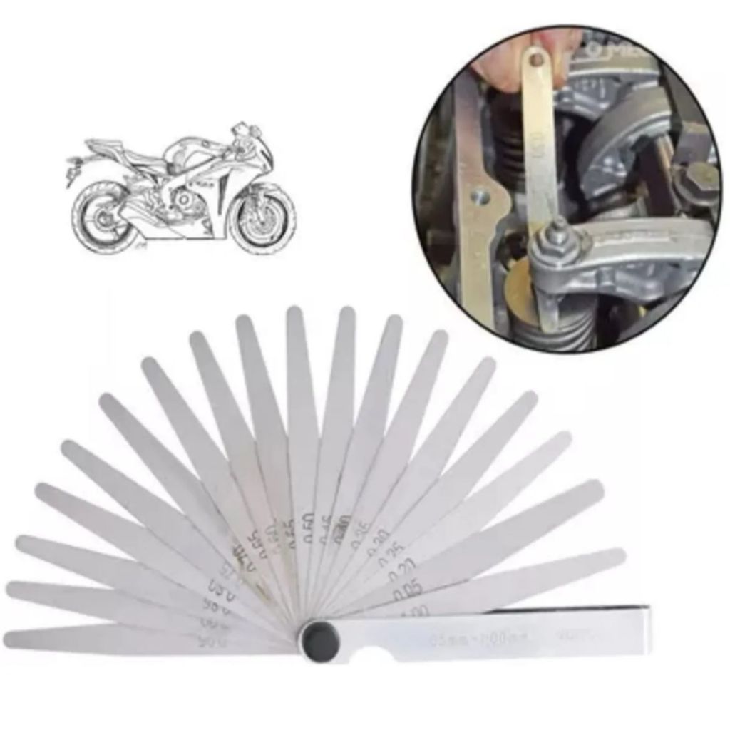 Calibre de Folga 13 lâminas -  Regulador Válvulas Motor Carro Moto 0,05 mm a 1,00 mm em Oferta na Shopee