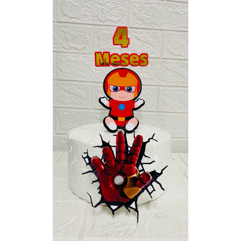 ENVIO IMEDIATO - Topo de bolo personalizado Homem de Ferro - Topper de bolo personalizado