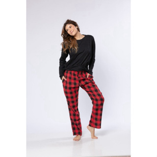 Pijama Conjunto Feminino Flanela Inverno Quentinho em Oferta na Shopee