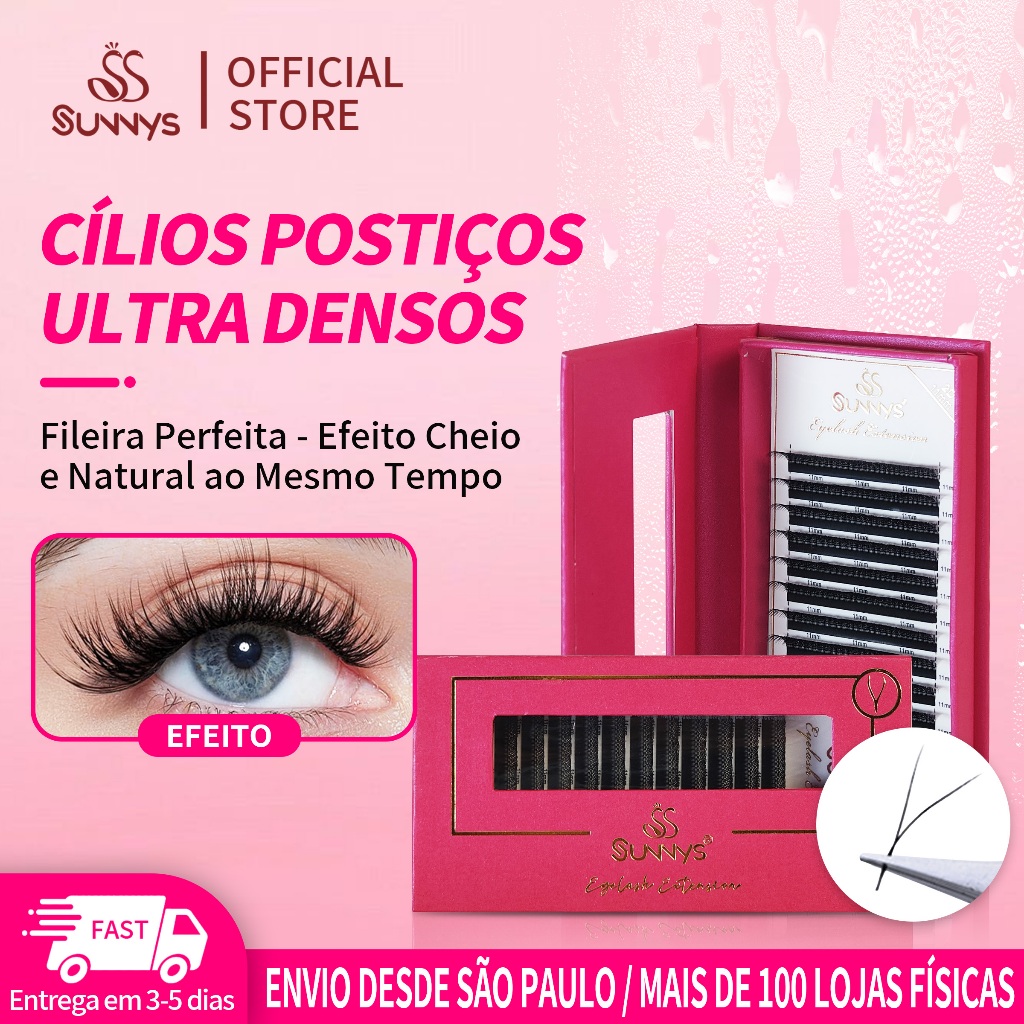 SUNNYS Cílios YY 0.07D 10-14MM Eyelash Extension Tecnologia exclusiva, macio e leve, alta resistência e não áspero em Oferta na Shopee