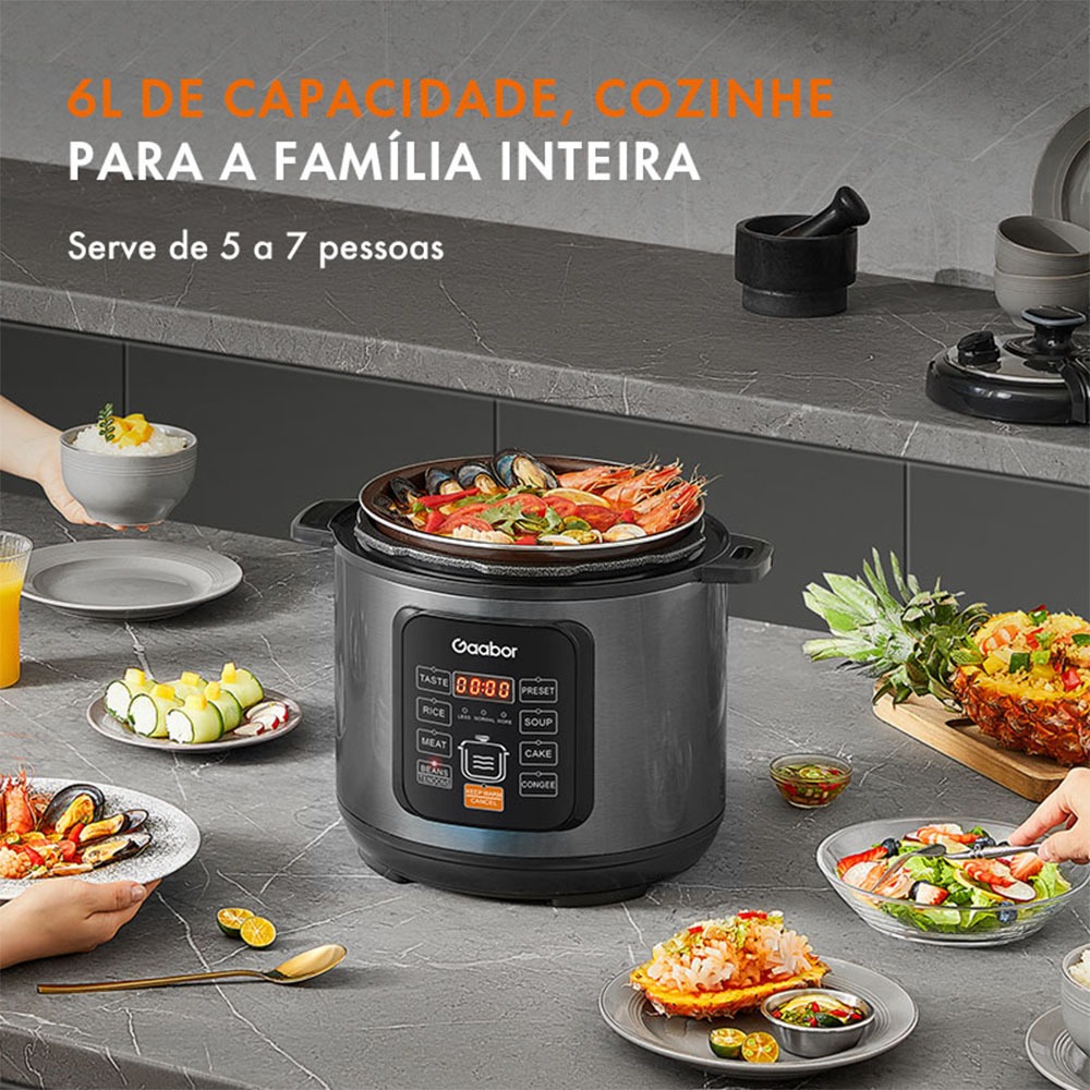 Detalhes do Gaabor Panela de Pressão Elétrica Linha Orion 220V RC-S60E02A