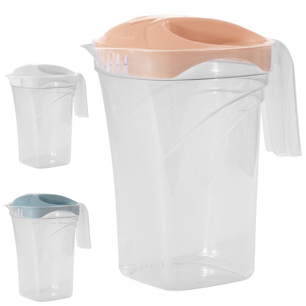 JARRA DE PLASTICO RETANGULAR GRADUADO COM TAMPA 3,5L