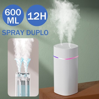 600ML Grande Umidificador Difusor Aromatizador Portátil Usb Led Aromatizador De Ambiente Purificador De Ar Spray Duplo em Oferta na Shopee