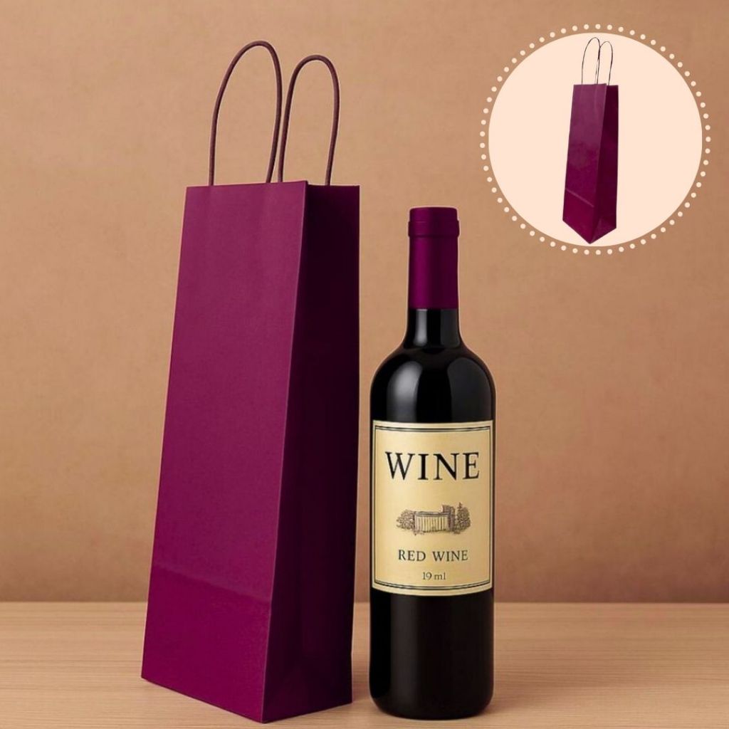 10~50 SACOLA PARA VINHO MARSALA 13,5 X 8 X 39  (LC) - REF:00 OFF em Oferta na Shopee