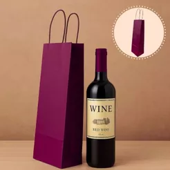 10~50 SACOLA PARA VINHO MARSALA 13,5 X 8 X 39 (LC) - REF:00 OFF(CHOCO)