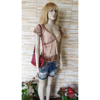 Shorts Adulto Feminino, Jeans Lycra Destroyed Cintura Média, Tam: 40, Marca: Bauerbauer1977
