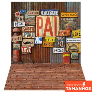 Fundo Fotográfico Dia dos Pais Cenário Garagem Painel Sublimado Em Tecido para Fotos - C-650 em Oferta na Shopee