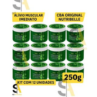 Kit com 12 Unid. Gel Massageador CBA Nutribelle 250g | Alívio Muscular e Relaxamento em Oferta na Shopee