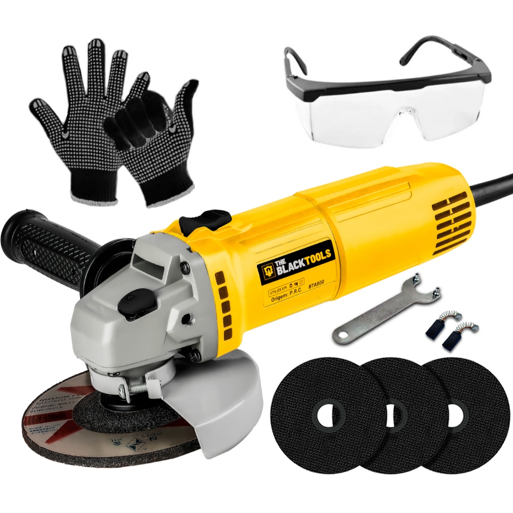 Esmerilhadeira Angular Profissional 780w The Black Tools + Disco E Acessorios em Oferta na Shopee