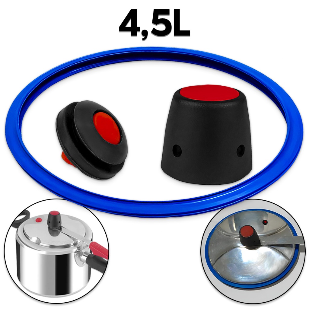 Imagem Borracha de Panela De Pressão 4,5 + Válvula + Peso Moderno
