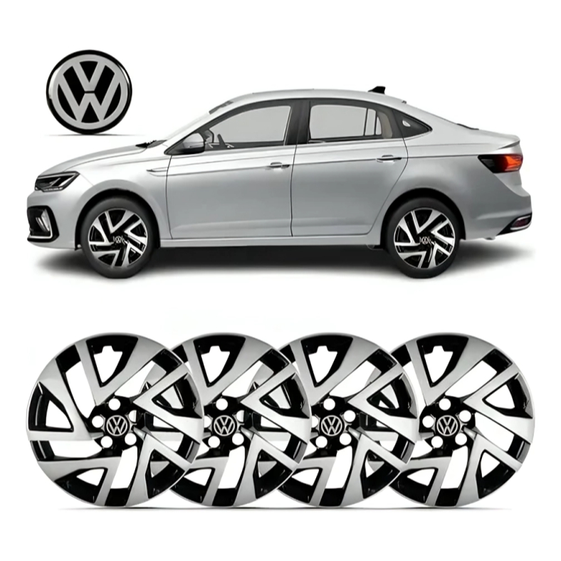 Kit 4 Calotas Aro 15 Virtus 2023 2024 2025 Esportiva Diamantada Jogo Completo em Oferta na Shopee