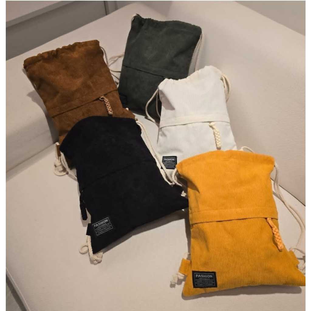 Mochila Sacola Camurça Zíper Academia Escola Faculdade Trabalho Ajustável Bonita Cores