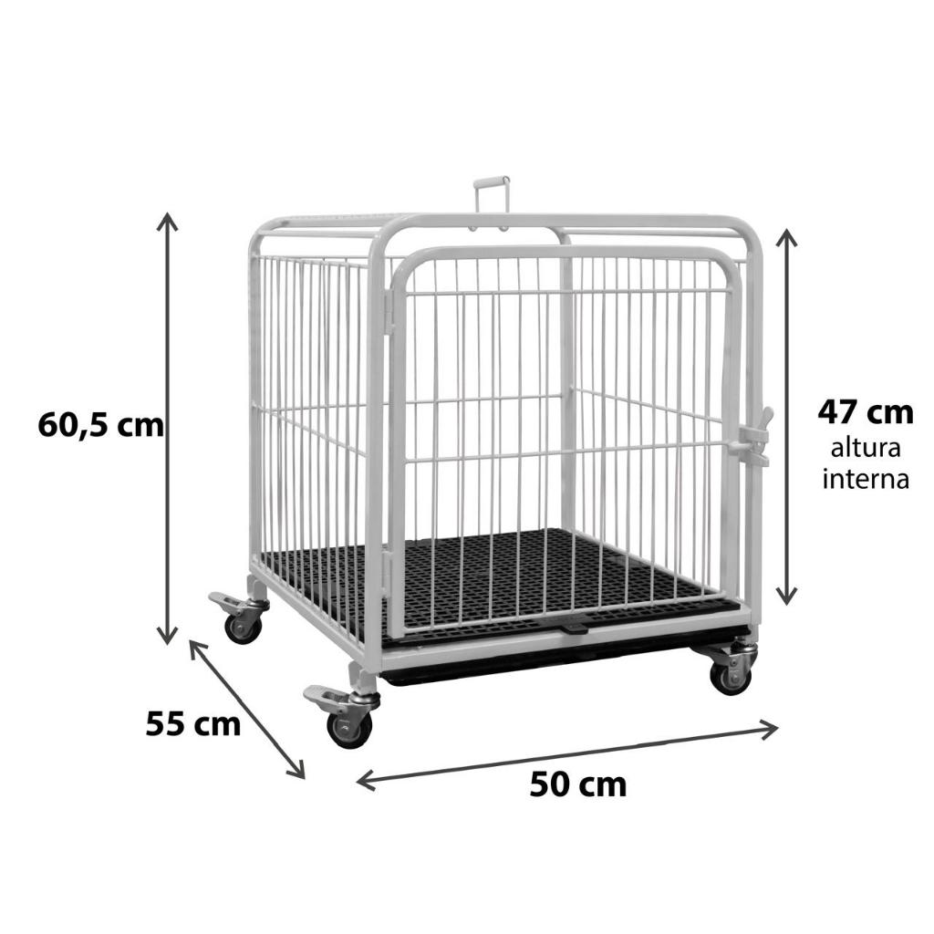 Canil Gaiola Portátil Rodinhas Cães Cachorro Pet Shop Tosa