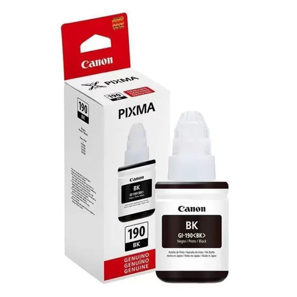 Refil de Tinta Gi190 Preto Para Uso em Canon G3110 G3100 G4100