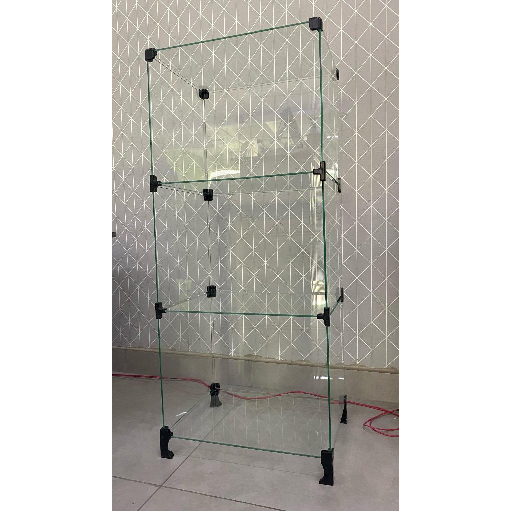 Balcão De Vidro Modular loja ou casa Modelo Torre 3 Nichos 30x40