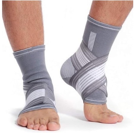 kit 2 ou 1 Tornozeleira Ortopédica Ajustável com Compressão, Futebol, Futsal, Volei, Recuperação