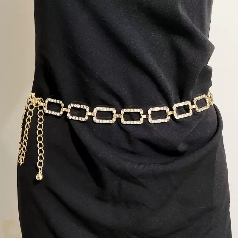 Cinto Corrente Metal Fashion Blogueiras dançando de cintura femininos — imagem 2 de 2