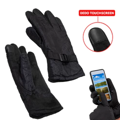 Luva Térmica Forrada Resistente Masculina Feminina Unissex para Moto e Bike com Veludo